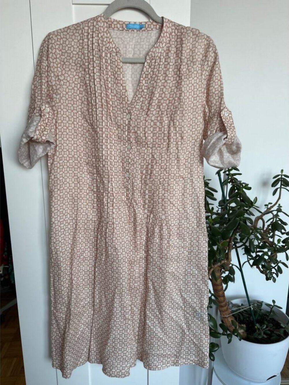 J.McLaughlin Women’s Linen Riviera Pintuck Dress S